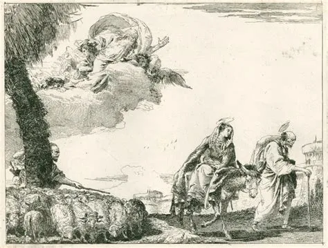  The Flight into Egypt –  Một Biểu Tượng Thánh Thiện Vói Bầu Trời Rực Rỡ!