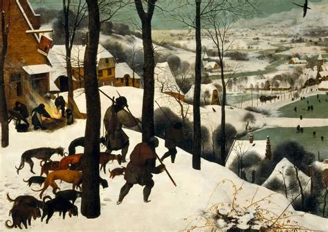  “The Hunters in the Snow” -  Một Bức Tranh Phong Cảnh Tuyệt Vời Và Tình Yêu Đối Với Thiên Nhiên!